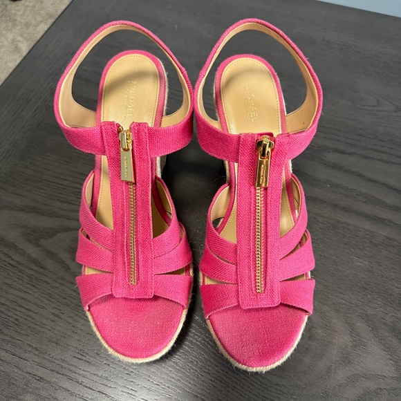 Michael Michael Kors Women’s Pink Espadrille Wedges Size 10 M - Picture 3 of 10